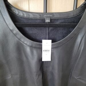 Ann Taylor Black Leather Top